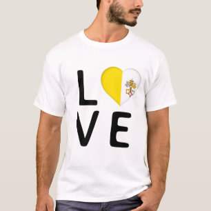 Liebe - Vatikanstadt-Flagge T-Shirt