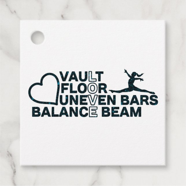 Liebe Vault Floor Unneven Bars Balancebaum Geschenkanhänger (Vorderseite)