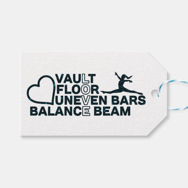 Liebe Vault Floor Unneven Bars Balancebaum Geschenkanhänger (Vorderseite (Horizontal))