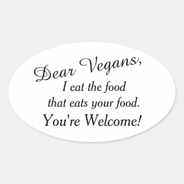 Liebe Veganer gewarnt werden Ovaler Aufkleber (Vorderseite)