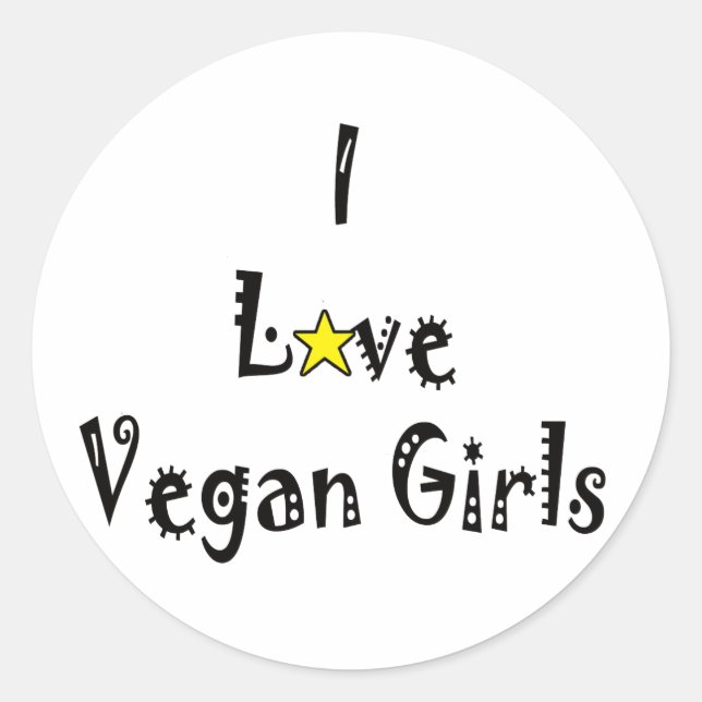Liebe Vegans Stickers (Vorderseite)