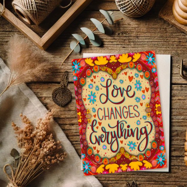 Liebe verändert alles Inspirivity Valentine Karte (Von Creator hochgeladen)