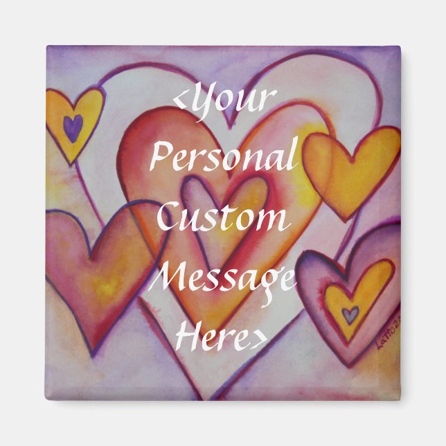 Liebe verbinden Personalisierte Magnete (Vorne)