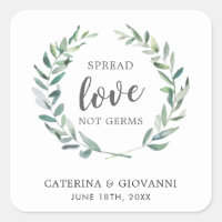 Liebe verbreiten nicht Keime Rustikale Hochzeit