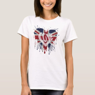 Liebe Vereinigtes Königreich Flagge T-Shirt