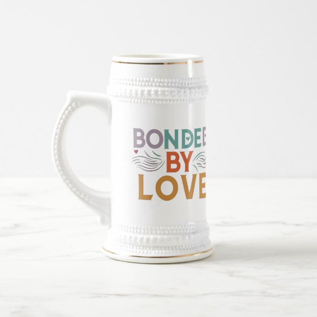 Liebe vereint - "Bonding by Liebe" Multicolor Bierglas (Links)