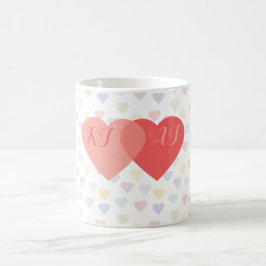 Liebe Verflochtene Herzen Custom Mit Monogramm Kaffeetasse