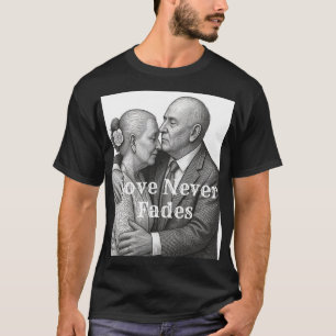 Liebe vergeht nie Vintage-Holzschnittgravur Annive T-Shirt