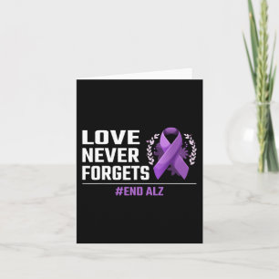 Liebe vergisst nie Lila Ribbon Alzheimer Awa Karte