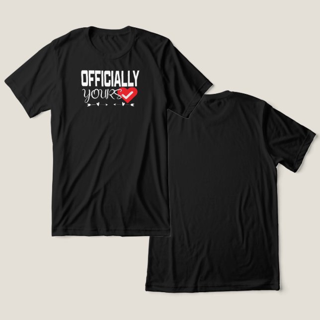 Liebe verifiziert Herz Häkchen Tri-Blend Shirt (Design vorne & hinten)