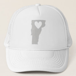 Liebe Vermont Shaped Gray mit Herz Cutout Truckerkappe