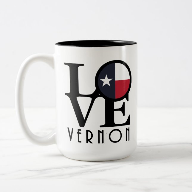 LIEBE VErnon Texas 15oz Zweifarbige Tasse (Links)
