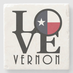 LIEBE Vernon Texas Steinuntersetzer