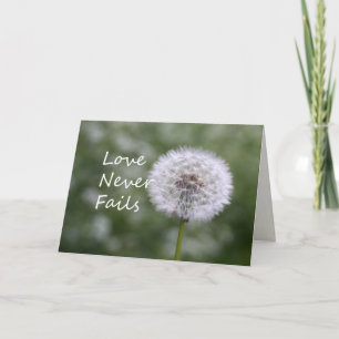 Liebe Versage Dandelion Corinthians nie 13 Dank Feiertagskarte