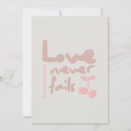 Liebe Versage nie Christliches Postkartenjubiläum Ankündigung