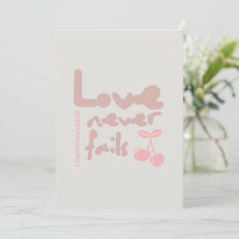 Liebe Versage nie Christliches Postkartenjubiläum Ankündigung