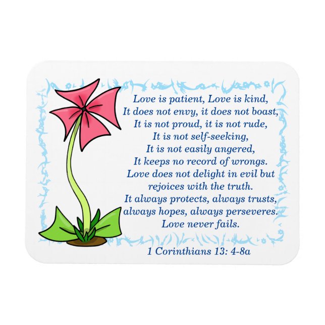 Liebe Versage nie Magnet (Horizontal)