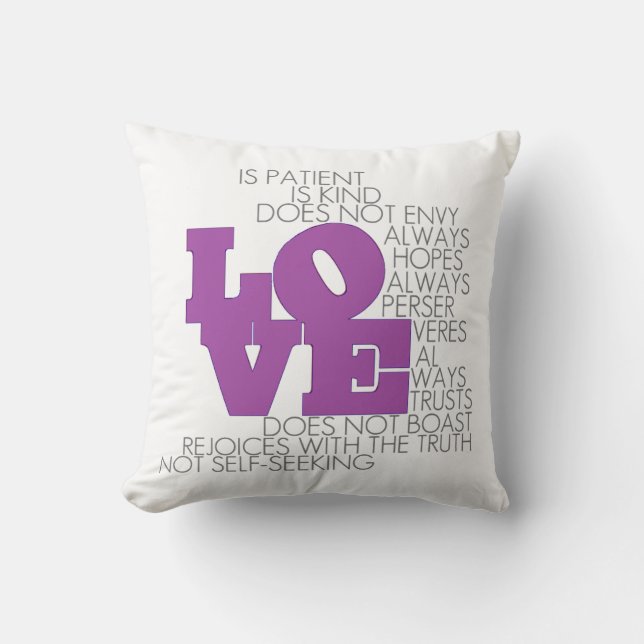 Liebe Versage nie Pillow Kissen (Vorderseite)