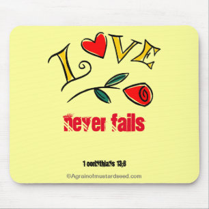 LIEBE versage nie ROSE Mousepad