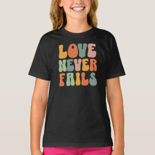 LIEBE VERSAGE NIEMALS Niedliche BBLE Typo-Weichpas T-Shirt