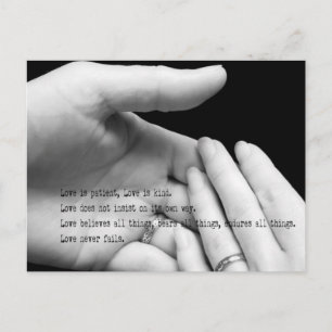 Liebe Versage niemals Postkarte