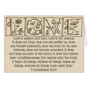 Liebe Versage niemals ~ Scripture~Gold