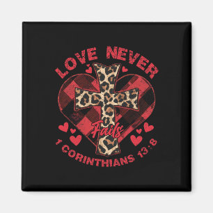 Liebe versagt nie 1 Korinther 138 Bibelvers Chr Magnet