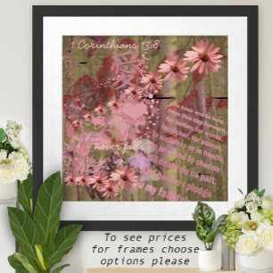 Liebe versagt nie ConeFlower Collage Poster