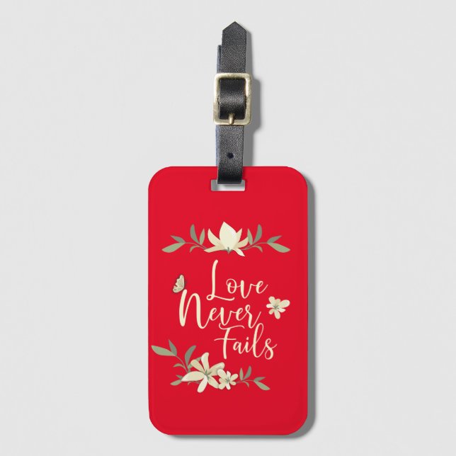 Liebe versagt nie JW 2019 Gepäckanhänger (Vorderseite Vertikal)