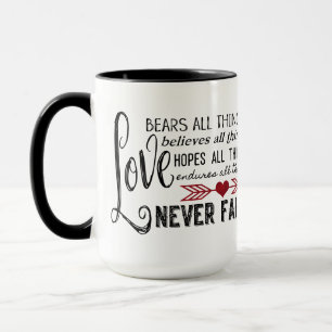 Liebe versagt nie Kardinal 15 Unze. Tasse