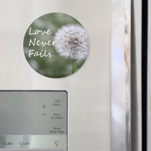 Liebe versagt nie Löwenzahn1 Korinther 13 Magnet