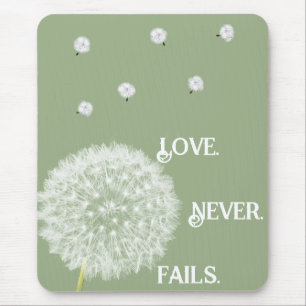 Liebe versagt nie Löwenzahn1 Korinther 13 Mousepad