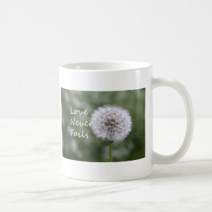 Liebe versagt nie Löwenzahn1 Korinther 13 Tasse