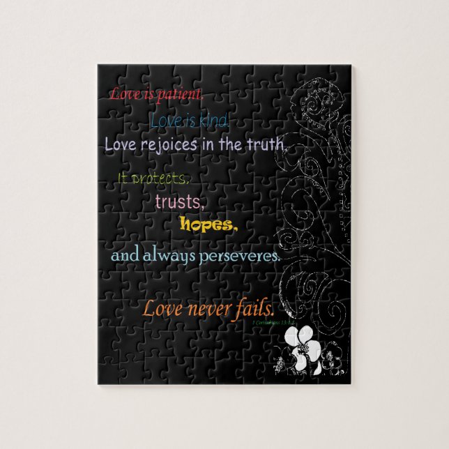 Liebe versagt nie puzzle (Vertikal)