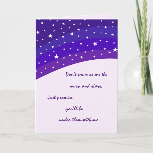 Liebe verspricht Jahrestags-Gruß-Karte Karte (Vorderseite)