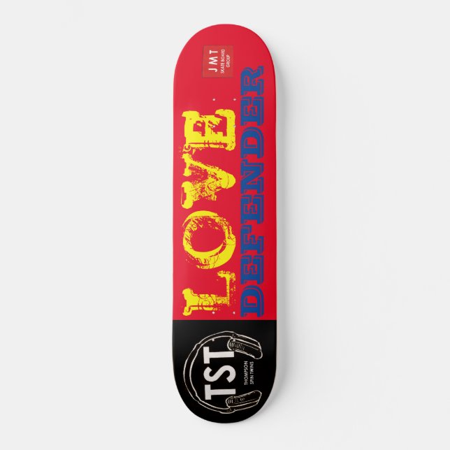 LIEBE-VERTEIDIGER/JMT-SKATEBOARDS SKATEBOARD (Vorderseite)