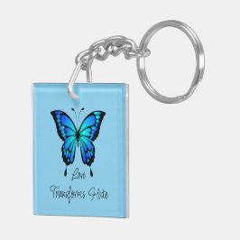 Liebe verwandelt Hate Butterfly Akryllischen Schlü Schlüsselanhänger