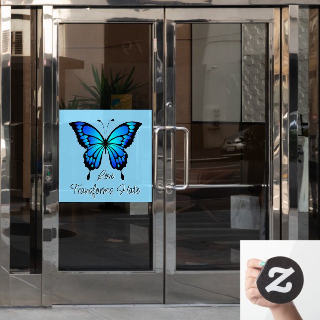 Liebe verwandelt Hate Window Cloning Fensteraufkleber (Büro Tür)