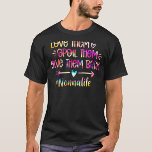 Liebe verwischt sie zurück Gefärbte Krawatte Nonna T-Shirt
