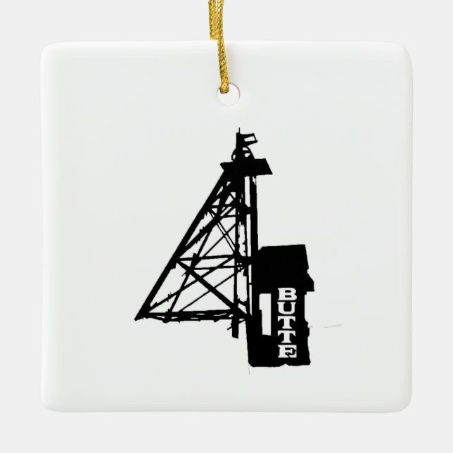 Liebe-Verzierung Butte-Montanas Montana Keramikornament (Vorderseite)