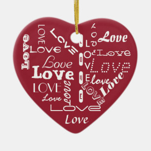 Liebe-Verzierung Keramikornament