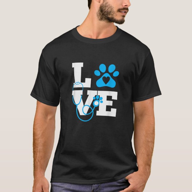Liebe Veterinärmedizin Tierarzt Tech Week Lehrer P T-Shirt (Vorderseite)