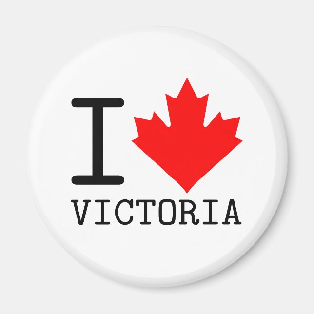 Liebe Victoria, British Columbia Canada Maple Leaf Magnet (Vorne)
