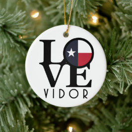 LIEBE Vidor Texas Keramik Ornament