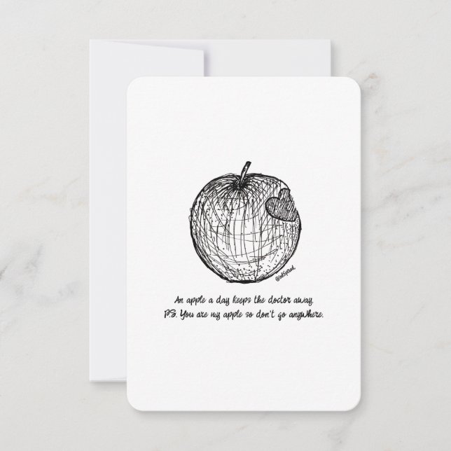 Liebe & Vielen Dank, nirgends hin, flache Karte (Vorderseite)