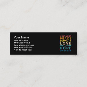 Liebe Vielfalt Vintage LGBT Stolz Mini Visitenkarte