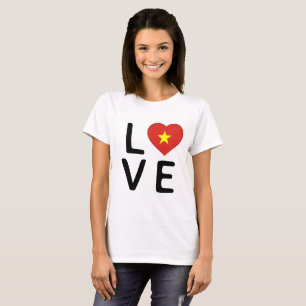 Liebe - Vietnam-Flagge T-Shirt