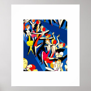 Liebe. Vintag Art Deco Print Poster