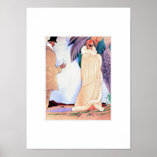 Liebe. Vintag Art Deco Print Poster