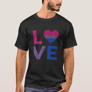 Liebe Vintage Herz LGBT Bisexuelle Farben Schwulen T-Shirt